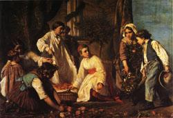 Alexandre Antigna Corpus Christi Day oil painting picture